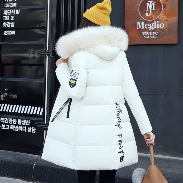 Chaqueta de algodón de invierno, chaqueta de mujer, chaqueta de algodón de plumón de talla grande para mujer, chaqueta de mujer de largo medio