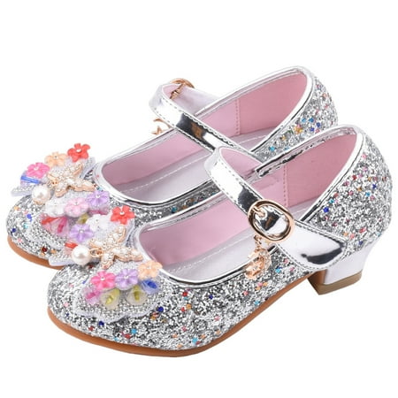 

Levmjia Girls Shoes Slippers Sandals Clearance Summer Infant Kids Baby Girls Pearl Crystal Bling Bowknot Single Princess Shoes Sandals