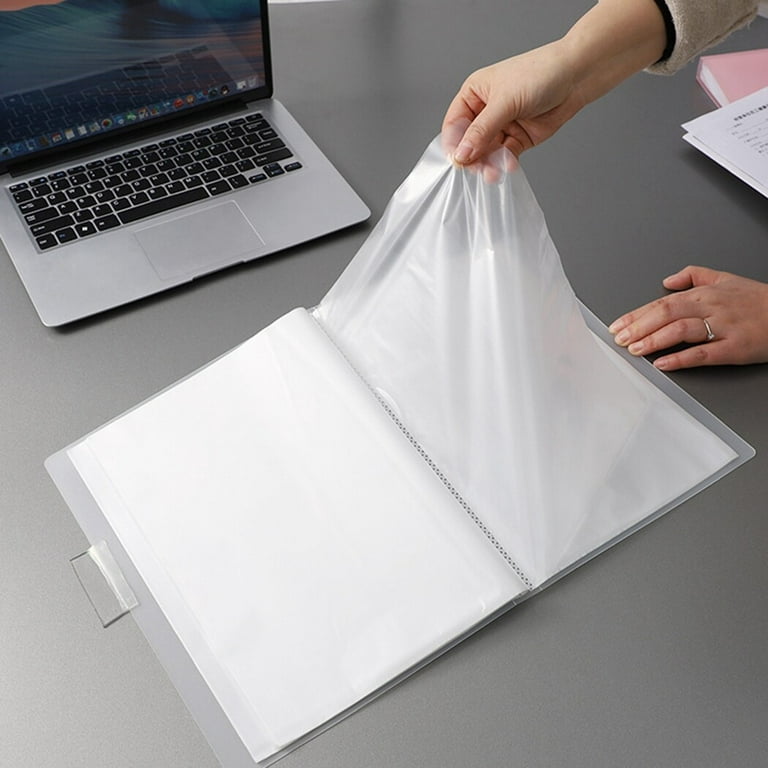 Clear Plastic Presentation Book - 4pcs 40 Pockets File Folder Portfolio Folder Back to School Supplies Sale, Size: One Size