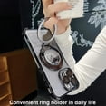 thumbnail image 4 of for iPhone 16 Plus Case Stand & Ring Holder, Woman Girly Moving Liquid Bling Kickstand Built-in Camera Lens Protector Shockproof Protective Soft Phone Cover for iPhone 16 Plus 6.7" (Silver), 4 of 9