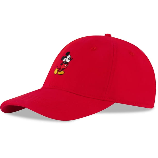 Gorra de béisbol Disney Mickey Mouse para hombre roja