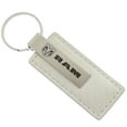 thumbnail image 2 of AutoGold Dodge Ram White CF Carbon Fiber Leather Logo Key Chain Ring Tag Fob Lanyard KC1557.RAM, 2 of 3