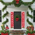 thumbnail image 6 of Neoyler 2 Pack Christmas Couplet Door Curtain Christmas Decorations Waterproof Polyester Holiday Door Cover with Hanging Holes Festive Calligraphy Design for Doorway Red 11.8x70.9in, 6 of 6