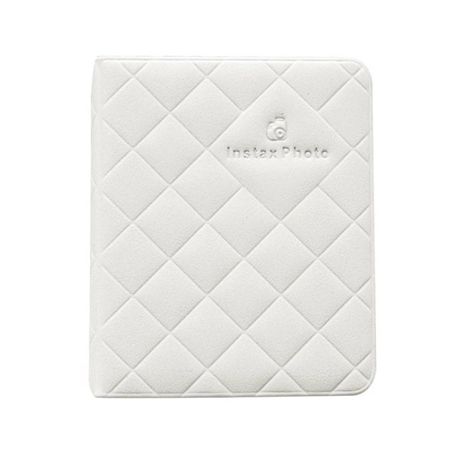 Guardurnaity Álbum de imágenes estándar de 3 pulgadas, patrón romboidal, cubierta de PU, tipo de inserción, bolsas para tarjetas bancarias Carteras Blanco Blanco Guardurnaity BB6624-07