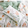thumbnail image 5 of Flowers Pattern Printed Reversible Duvet Cover Sets Green - Queen, 5 of 5