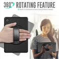 thumbnail image 5 of K-Lion Rugged Case for Samsung Galaxy Tab A8 10.5 inch X200 X205,Kids Friendly Heavy Duty Silicone Case Hand Strap Kickstand Shockproof 3-Layer Protection Cover for Samsung Galaxy Tab A8 10.5 , Black, 5 of 7