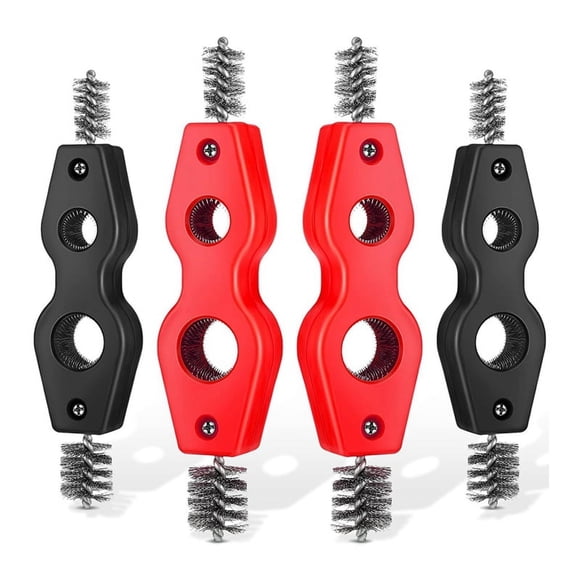4 Pieces Copper Pipe Cleaner Copper Tubing Brush Pipe Brush Cleans Inside Outside Thread Cleaner Plumber Brush Cleaner