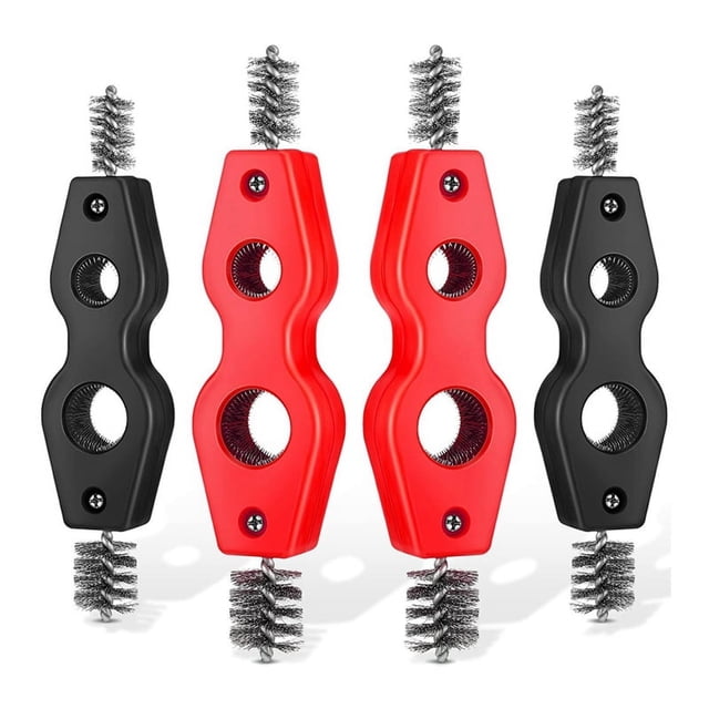 4 Pieces Copper Pipe Cleaner Copper Tubing Brush Pipe Brush Cleans Inside Outside Thread Cleaner Plumber Brush Cleaner