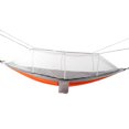 thumbnail image 3 of Hamaca individual doble para acampar con mosquitera, portátil, ligera, con correas para árboles, color naranja y gris, malla gris, 3 of 10