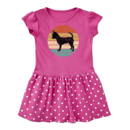 

Inktastic Chihuahua Dog Retro Sunset Gift Baby Girl Dress