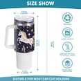 thumbnail image 3 of Unicorns Stars and Flowers 40 oz Tumbler with Handle Insulated&nbsp;Travel Mug&nbsp;Lid Straw Leak Proof Steel Vacuum Water Bottles Glasses Fits in Car Cup Holder, 3 of 7