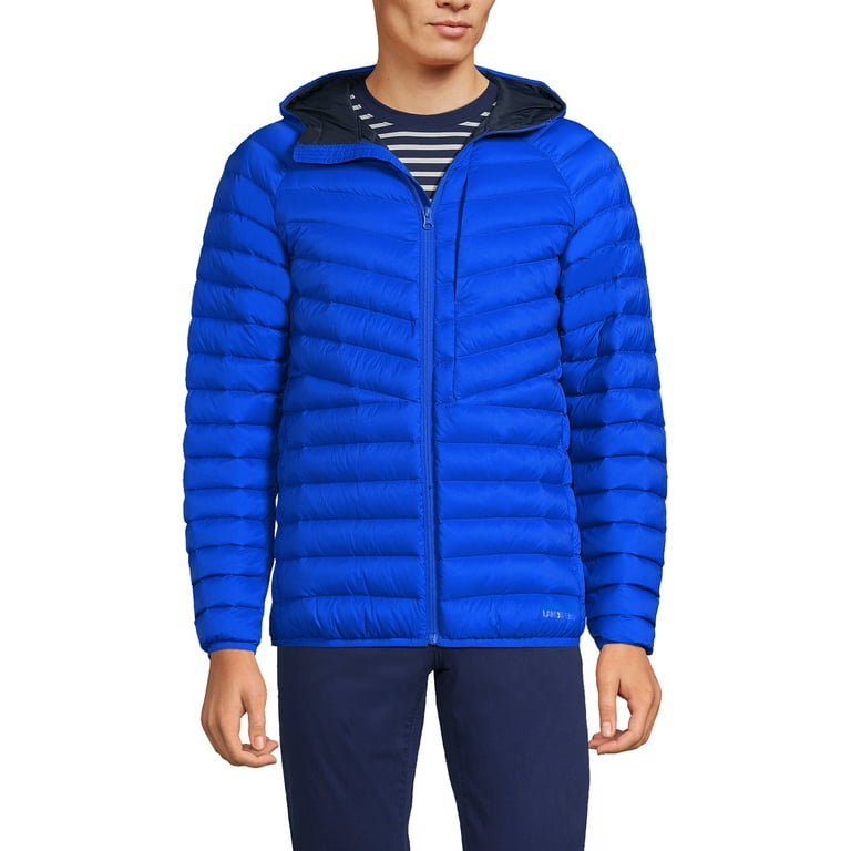 Lands end men's packable down jacket discount