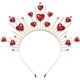 thumbnail image 1 of wonima44 Valentines Day Heart Headband for Women Girls Red Hearts Crown Tiara Hairband Headpiece Halloween Cupid Costume Festival Carnival Holiday Party Favors, 1 of 1