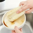 thumbnail image 3 of Depurador de esponja vegetal natural | Cepillo de limpieza de fibra superfina Luffa para cocina | Esponja antiarañazos para tazas, ollas, tazones | Secado rápido | Paquete de 4 | 14×8,5 cm, 3 of 9