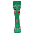 thumbnail image 2 of MeMoi Men's Meowy Christmas Holiday Crew Socks - Mens - Male, 10-13, Green, 2 of 3