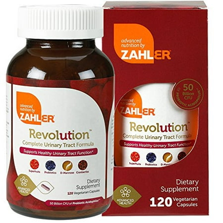 Zahlers UTI Revolution, Urinary Tract and Bladder Health, Cranberry Concentrate Pills Fortified with D-Mannose and Probiotics, Certified Kosher,120 (Best Cranberry Supplement For Uti)