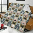 thumbnail image 2 of Cute French Bulldog Dog Flannel Cozy Warm Blanket Children Adult Gift Fluffy Soft Throw Blanket for Bed Sofa Camping Home Travel, 2 of 7