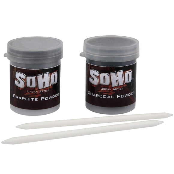 Soho Urban Artist Grafito y polvo de carbón (0.53 oz) – Sombreado suave y polvo de grafito altamente pigmentado