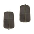thumbnail image 2 of Jiyike 2pcs Non-woven Fabrics Suit Cover Formal Dress Storage Zip Bag Portable Dust-proof Hanging Pouch (Coffee), 2 of 11