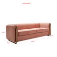 thumbnail image 4 of Chesterfield Velvet Sofa Upholstered Couch with Removable Cushions and Gold Metal Legs, for Living Room Office Apartment, 4 of 10