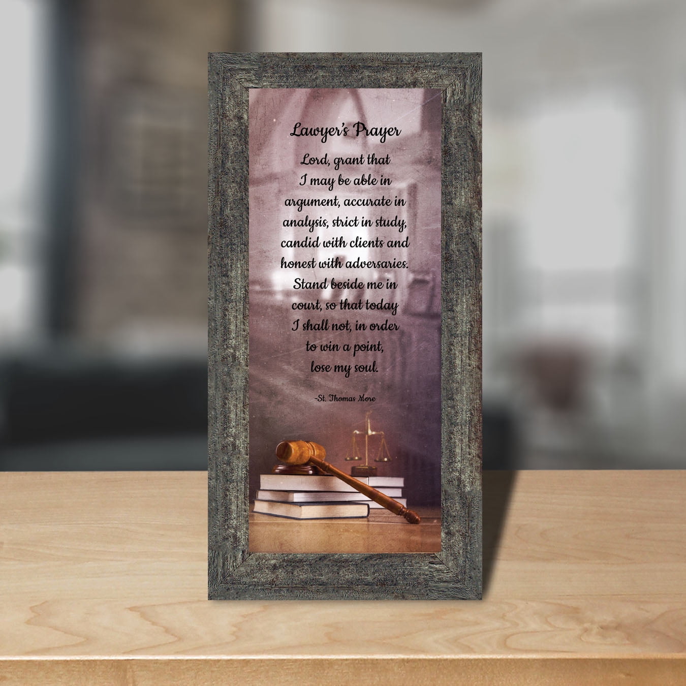 Law School Gifts for Lawyer, Lawyer Gifts for Women, Law Office Art, Attorney Gifts for Men, Gift for Law Student, Law school Graduation Gifts, St Thomas Moore Lawyer's Prayer Office Decorations, 7443