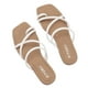 thumbnail image 1 of Sandal FITORY Sandalias Slide para mujer con punta plana, anillo blanco 6, 1 of 6