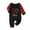 QZZ335-Red, variant on Meichang Matching Family Pajamas Sets Christmas Print 2-Piece Long Sleeve Top & Bottom Matching Family Loungewear