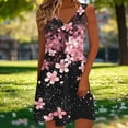 thumbnail image 4 of Karight Summer Dresses for Women V-Neck Sundresses Sleeveless Loose Sleep Dress Beach Tank Dress Floral Casual T Shirt Dresses, 4 of 6