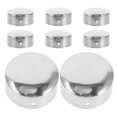 thumbnail image 1 of Stainless Steel Handrail End Caps Silver for Railing 8Pcs Round Accessories, 1 of 4