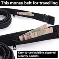 thumbnail image 2 of ETCBUYS Newly Travel Invisible Safety Belt Money Belt Purse - Multi function Outdoor Sports Essential Invisible Security Zip Pocket Belt - Pockets Waist - Black, 2 of 7