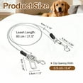 thumbnail image 2 of Uxcell Chew Proof Dog Leash, 31 in Dog Seat Belt Harness with Double Clips Leash Extender Steel Braided Vehicle Tether, (Transparent, 1 Pcs), Intended for Pet Car Safety/Walking/Training, 2 of 7