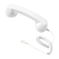 thumbnail image 2 of Auricular de teléfono retro, receptor de teléfono para teléfono móvil, todos los smartphones, reuniones Blanco, 2 of 9