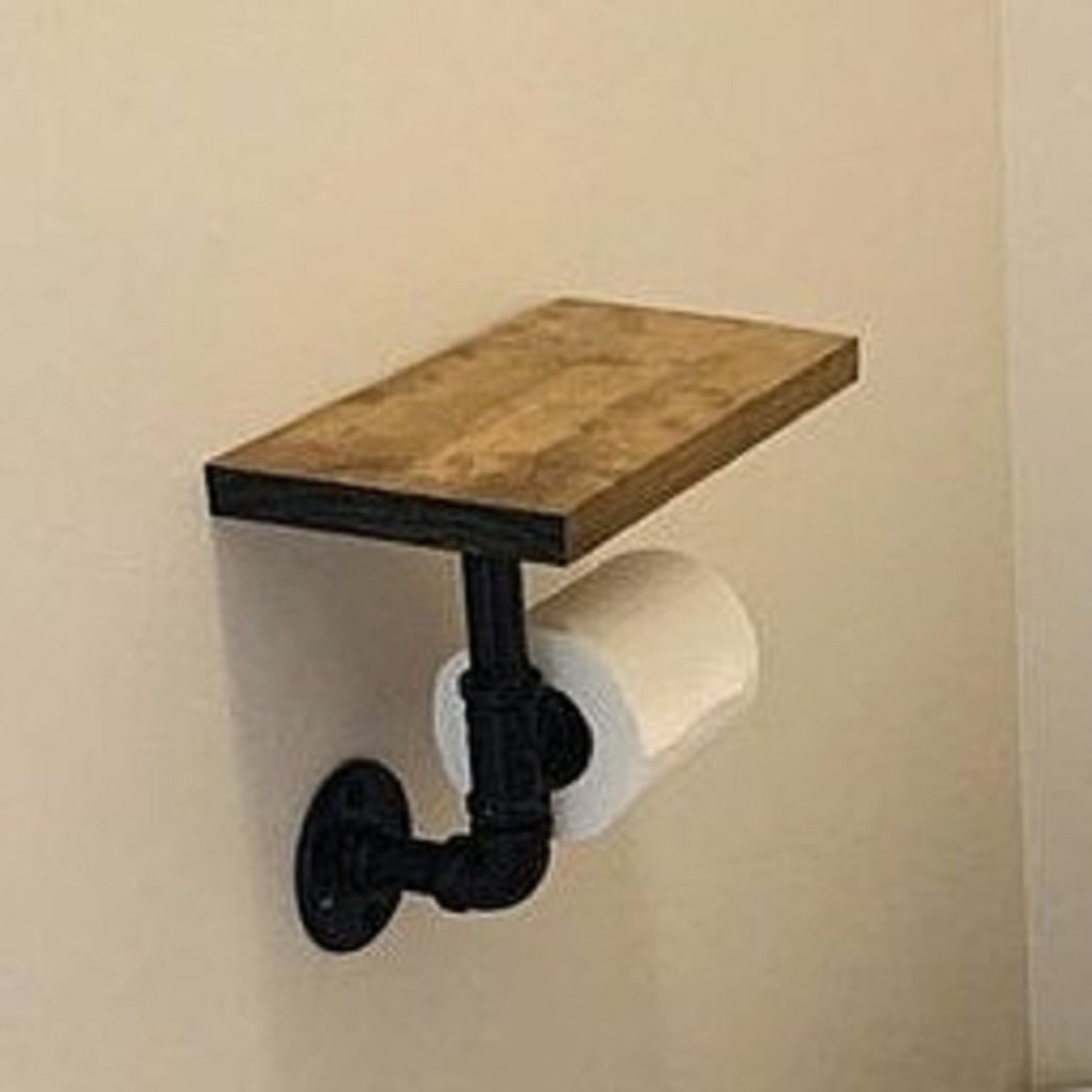 Industrial pipe toilet paper holder 