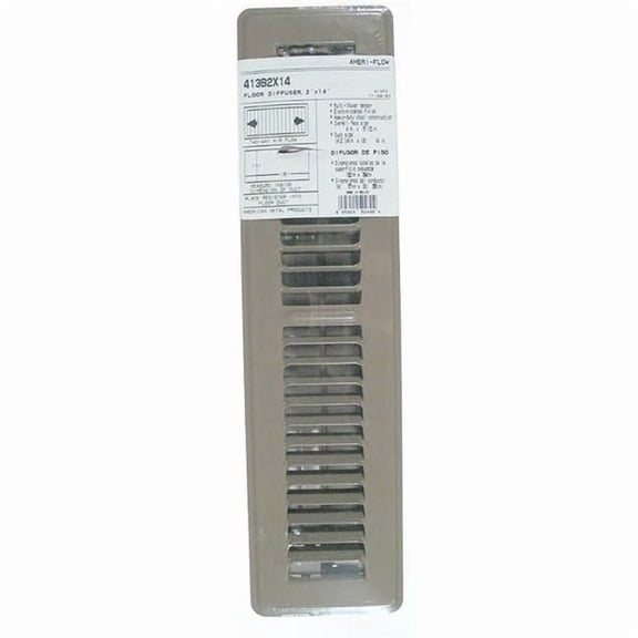Hart Cooley American Metal 2in. X 12in. Brown Floor Diffuser