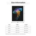 thumbnail image 3 of Throw Blanket for Couch Sofa and Bed, Rainbow Luminescent Jellyfish Super Soft Plush Throw Blanket, Fuzzy Cuteness Comfy Warm Washable Flannel Blanket & Throws for All Season 50"x40", 3 of 7