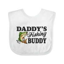Inktastic Daddy's Fishing Buddy Boys Baby Bib