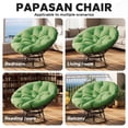 thumbnail image 6 of MeetLeisure 46 Inch Large Papasan Chair Handwoven Wicker with Thcik Olefin Cushion,Sturdy Steel Frame,Waterproof for Living Room,Bedroom,Lounge,Balcony,Indoor Outdoor,Green, 6 of 8