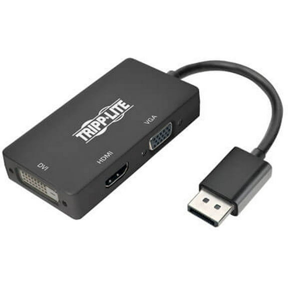 Tripp Lite DisplayPort 1.2 to VGA/DVI/HDMI All-in-One Converter Adapter, 4K x 2K HDMI @ 60 Hz