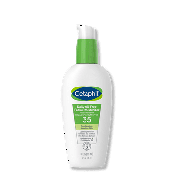 Cetaphil Daily Oil Free Face Moisturizer with SPF35, For Dry or Oily Combination Skin, 3oz