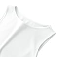 thumbnail image 5 of Womens Sleeveless Crewneck Ribbed Tank Tops Casual Basic Summer Top Slim Fitted Racerback Shirts White L, 5 of 5
