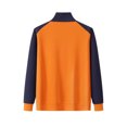 thumbnail image 2 of Womens Zip Up Sweatshirt Long Sleeve Color Block Tops Stand Up Collar Jacket With Zipper Pocket Orange M, 2 of 2