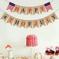 thumbnail image 4 of HONITANO 1Pack Burlap Banner Garland Usa Flag Pennant Independence Day Decorations Assorted Color 200 x 13 x 17 in, 4 of 8