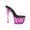 Yellow, variant on Ellie Shoes E-709-Zebra 7 Inch Womens Mule With Blacklight Zebra Pattern. Blue / 6