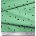 thumbnail image 1 of Soimoi Green Crepe Silk Fabric Eyes Face Print Fabric by the Yard 42 Inch Wide, 1 of 3