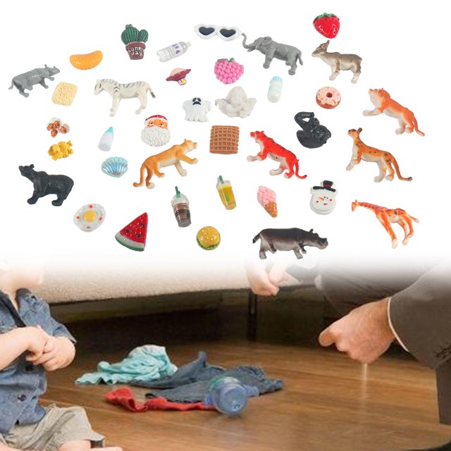 de adornos en miniatura preciosos de 38 piezas, decoración de jardín de hadas, juguetes educativos, regalos, adorno de tarta, de animales