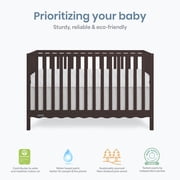 Dream On Me Synergy Wave 5-in-1 Convertible Crib, Chocolate Chip