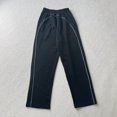 thumbnail image 4 of Pantalones personalizados Pantalones casuales sueltos para hombres y mujeres negros Pantalones, 4 of 5
