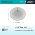 thumbnail image 3 of 19" Oval Quartz Vanity Bathroom Sink, Galaxy White Drop-In Sink, Undermount Bathroom Sink, Granite Vanity Basin by Lexicon Platinum LP-V210-W, 3 of 6