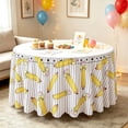 thumbnail image 3 of Stain Resistant Fitted Pencil Table Skirt Fabric Cover, Protective Decor Cloth For Daily Dining And Office Workspace, 3 of 3