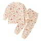 thumbnail image 1 of Odeerbi 6M-8Y Boys Girls Algodón Pijama Sets Print Long Johns Pijamas Homewear Niños Camisa de Manga Larga Cuello Redondo Dos Piezas Set, 1 of 3